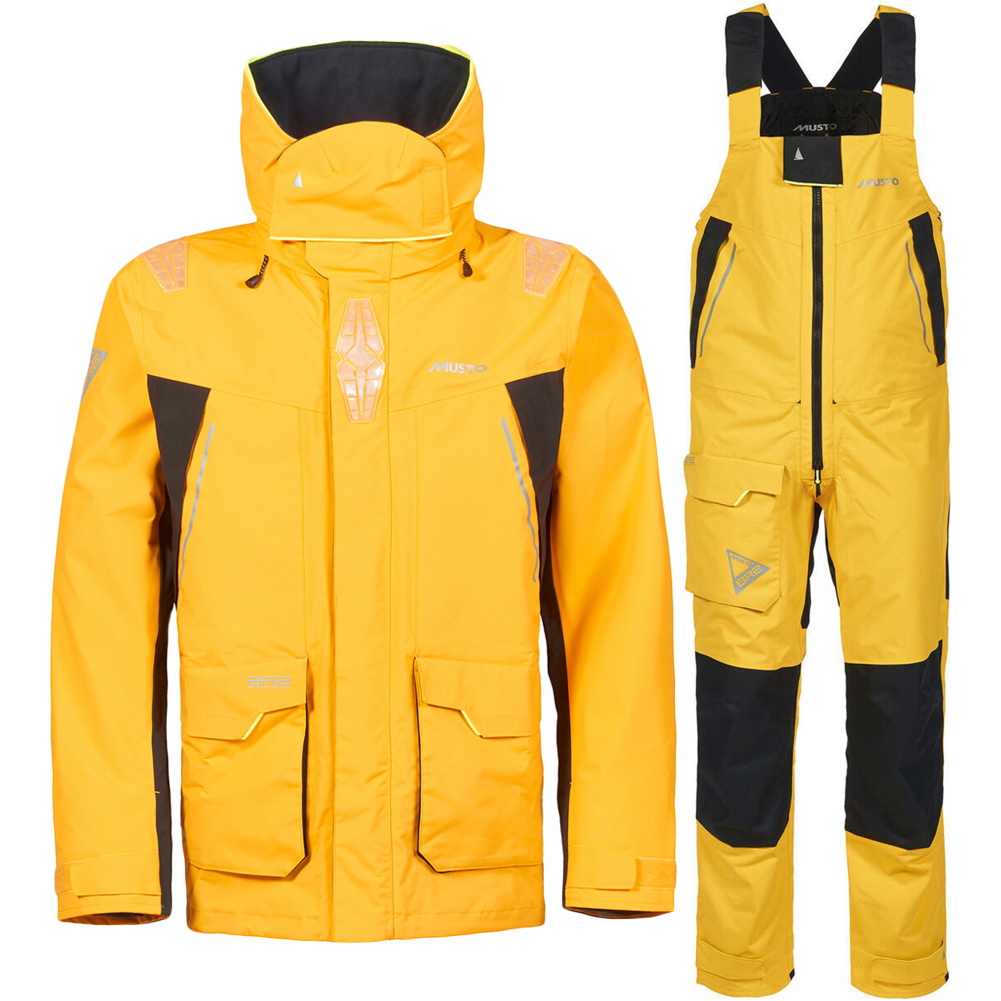 2022 Musto Mens BR2 Offshore Jacket & Salopette Combi Set - Gold